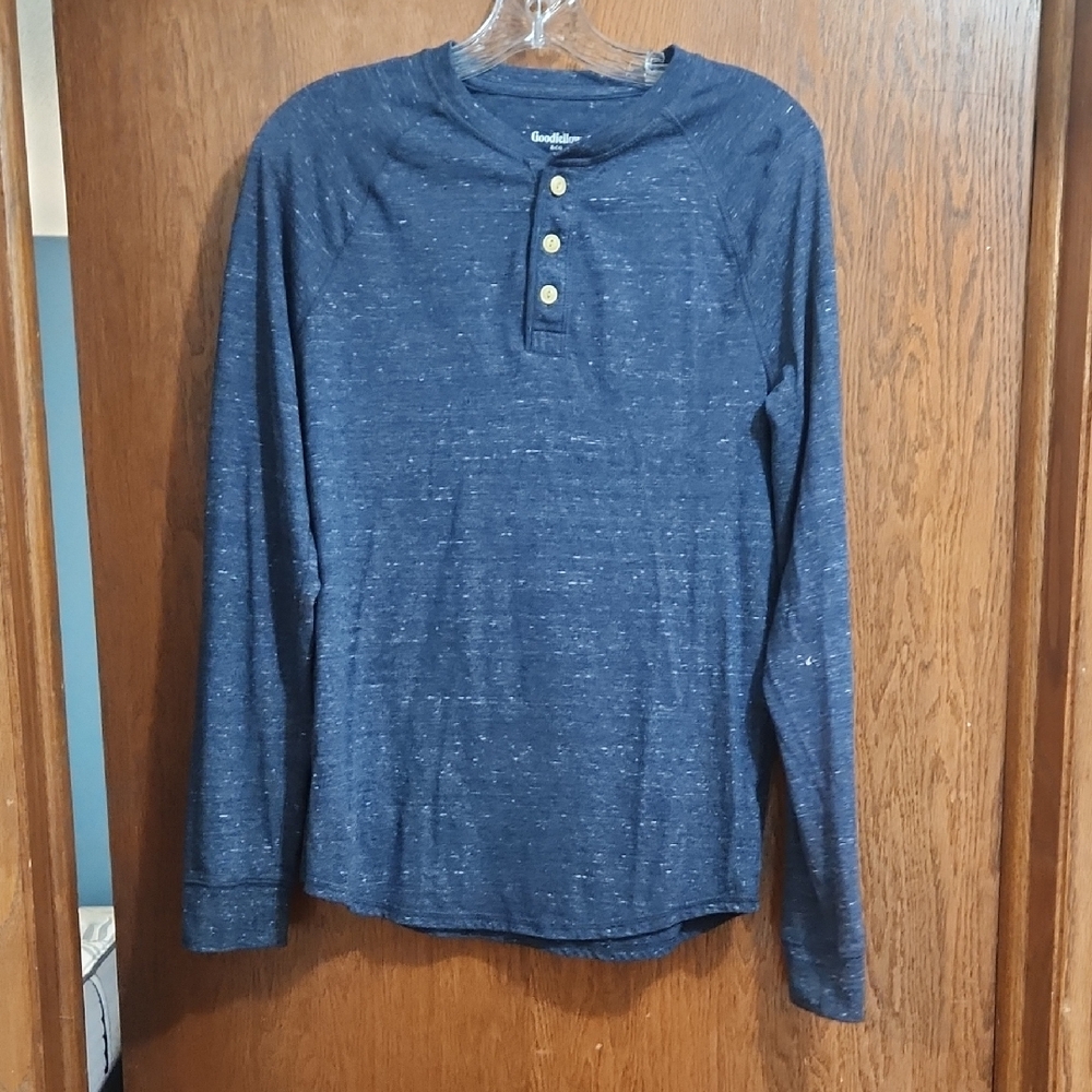 Goodfellow & Co Men's Navy Long Sleeve Henley
